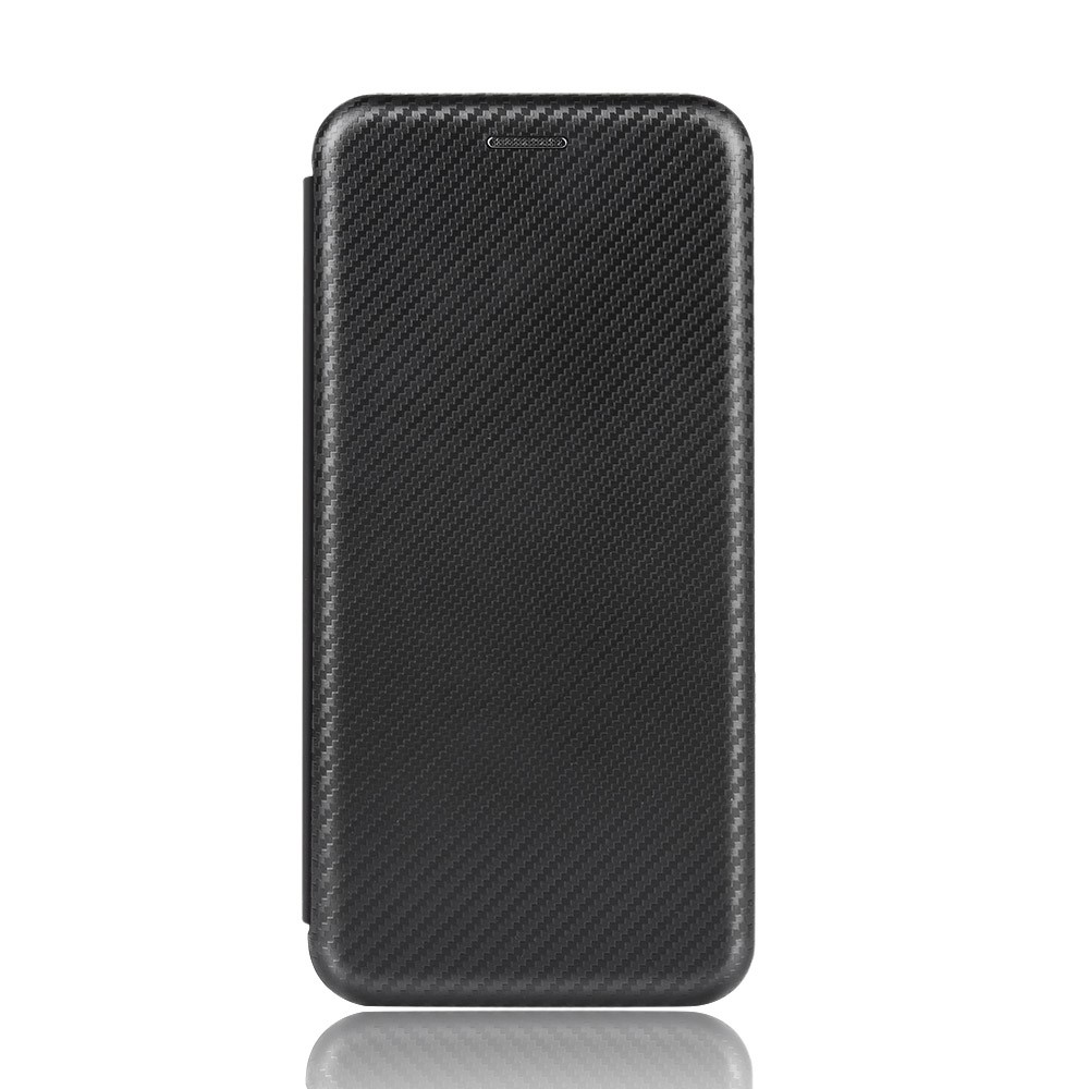 Carbon Fiber Auto-absorbed Stand Leather Mobile Case for iPhone 12 Max/12 Pro 6.1 inch - Black-3