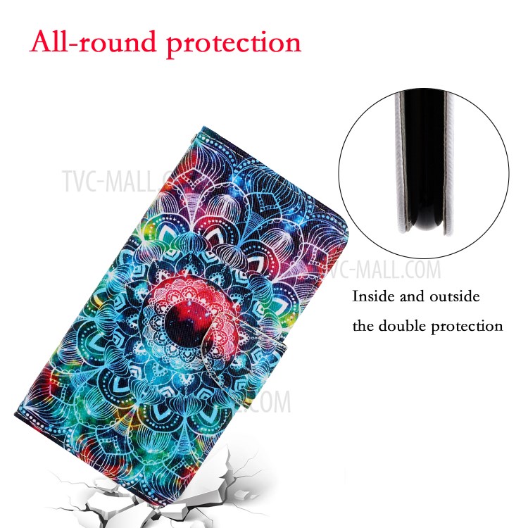 Pattern Printing Wallet Stand Leather Case for iPhone 12 Pro Max 6.7 inch - Mandala Flower-3