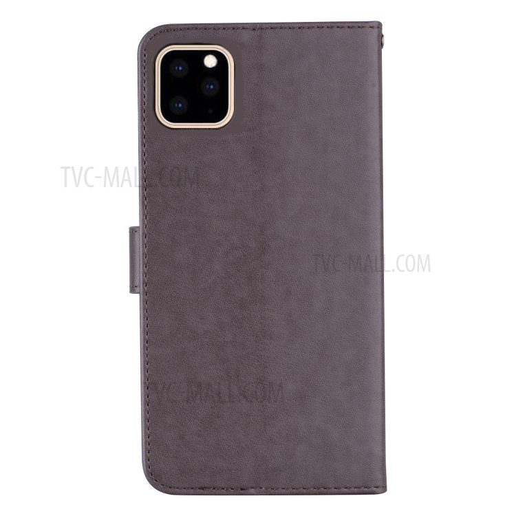 Owl Imprint Rhinestone Decor Leather Phone Shell for iPhone 12 mini - Brown-3