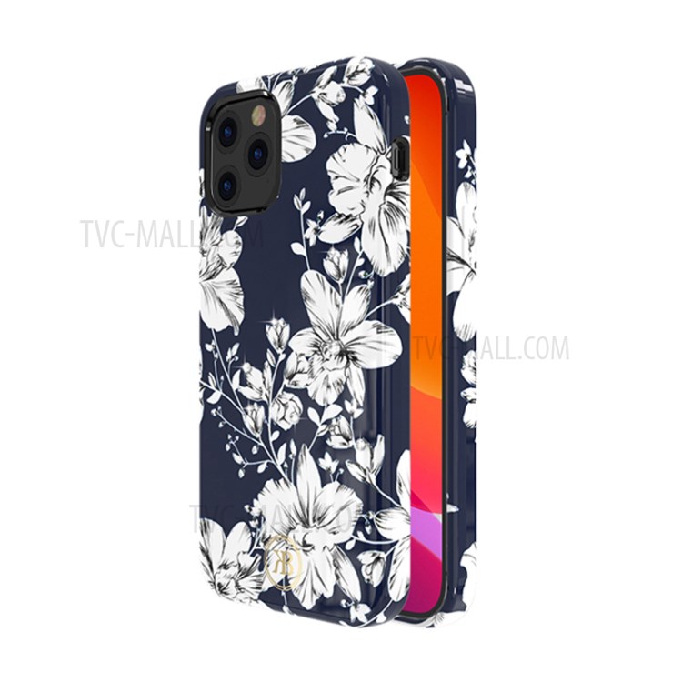 KINGXBAR Flower Series PC with Magnetic Sheet Cover for iPhone 12 Max/12 Pro 6.1 inch - Lily-1