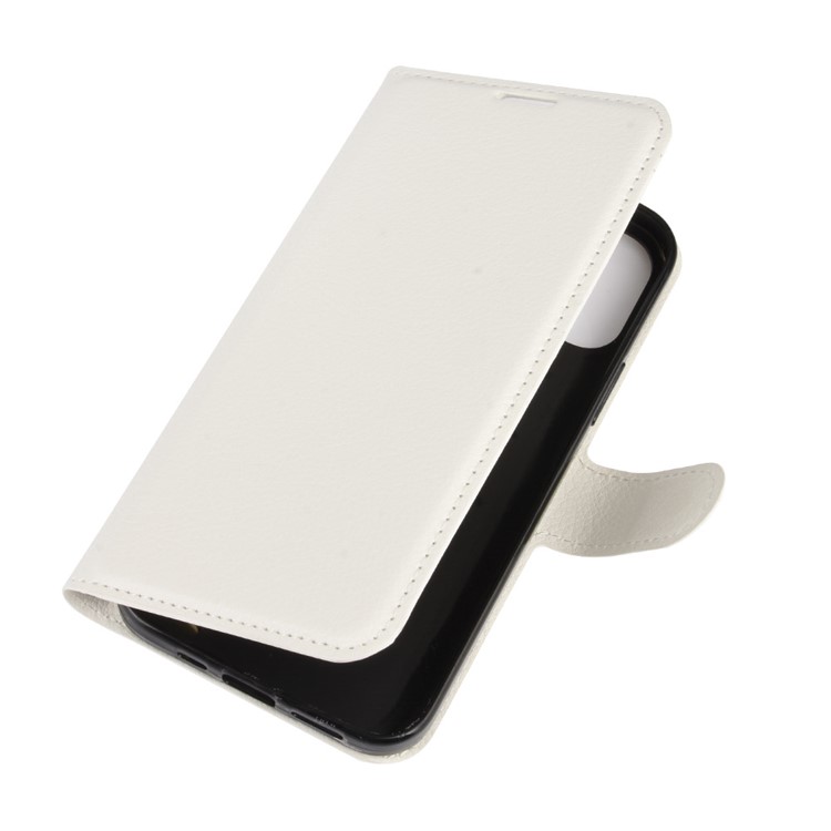 Litchi Texture Leather Wallet Shell Stand Phone Case for iPhone 12 Pro Max 6.7 inch - White-3