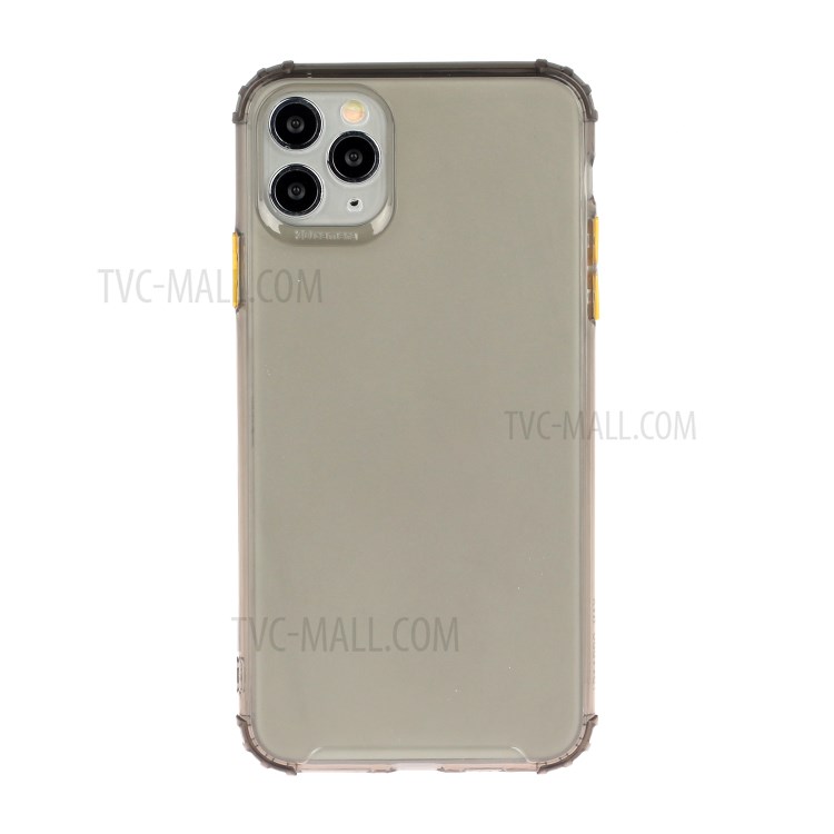 Drop-proof TPU Phone Case for iPhone 12 Pro Max 6.7-inch - Transparent Black-1