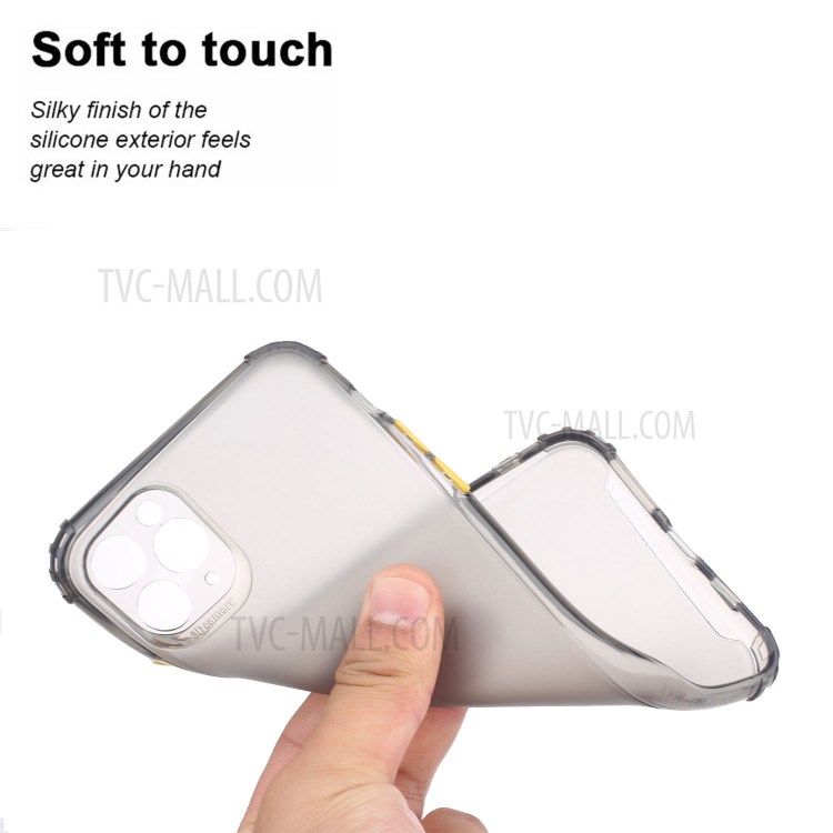 Drop-proof TPU Phone Case for iPhone 12 Pro Max 6.7-inch - Transparent Black-3