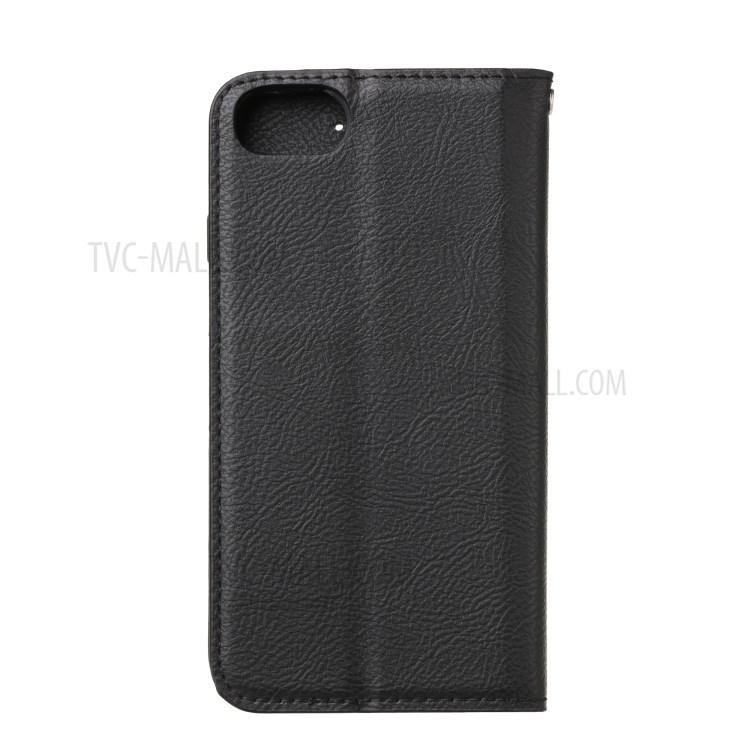 Auto-absorbed Leather Wallet Stand Phone Case for iPhone 6/7/8 4.7-inch - Black-3