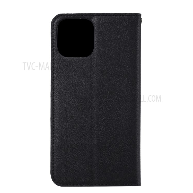 Auto-absorbed Leather Wallet Stand Phone Case for iPhone 11 6.1-inch - Black-3