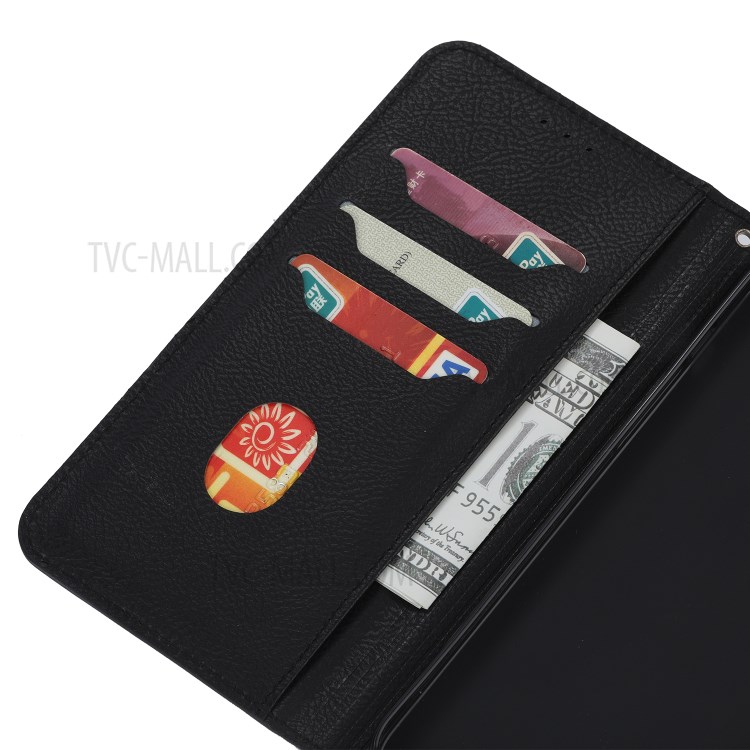 Auto-absorbed Leather Wallet Stand Phone Case for iPhone 11 6.1-inch - Black-5