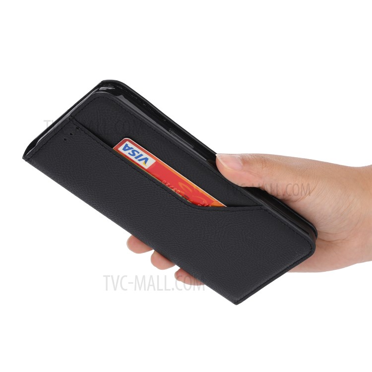 Auto-absorbed Leather Wallet Stand Phone Case for iPhone 11 Pro Max 6.5-inch - Black-7