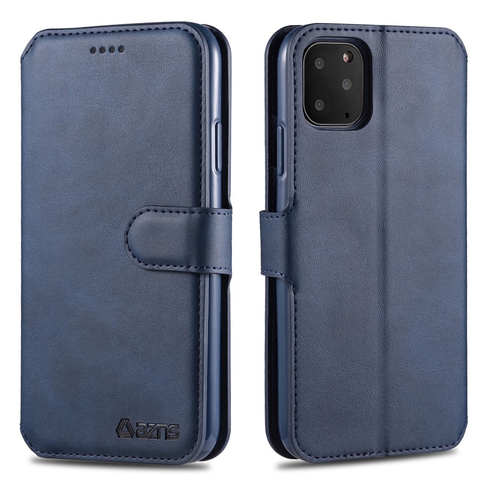 AZNS Wallet Leather Stand Case for iPhone 12 Pro/12 - Blue-1