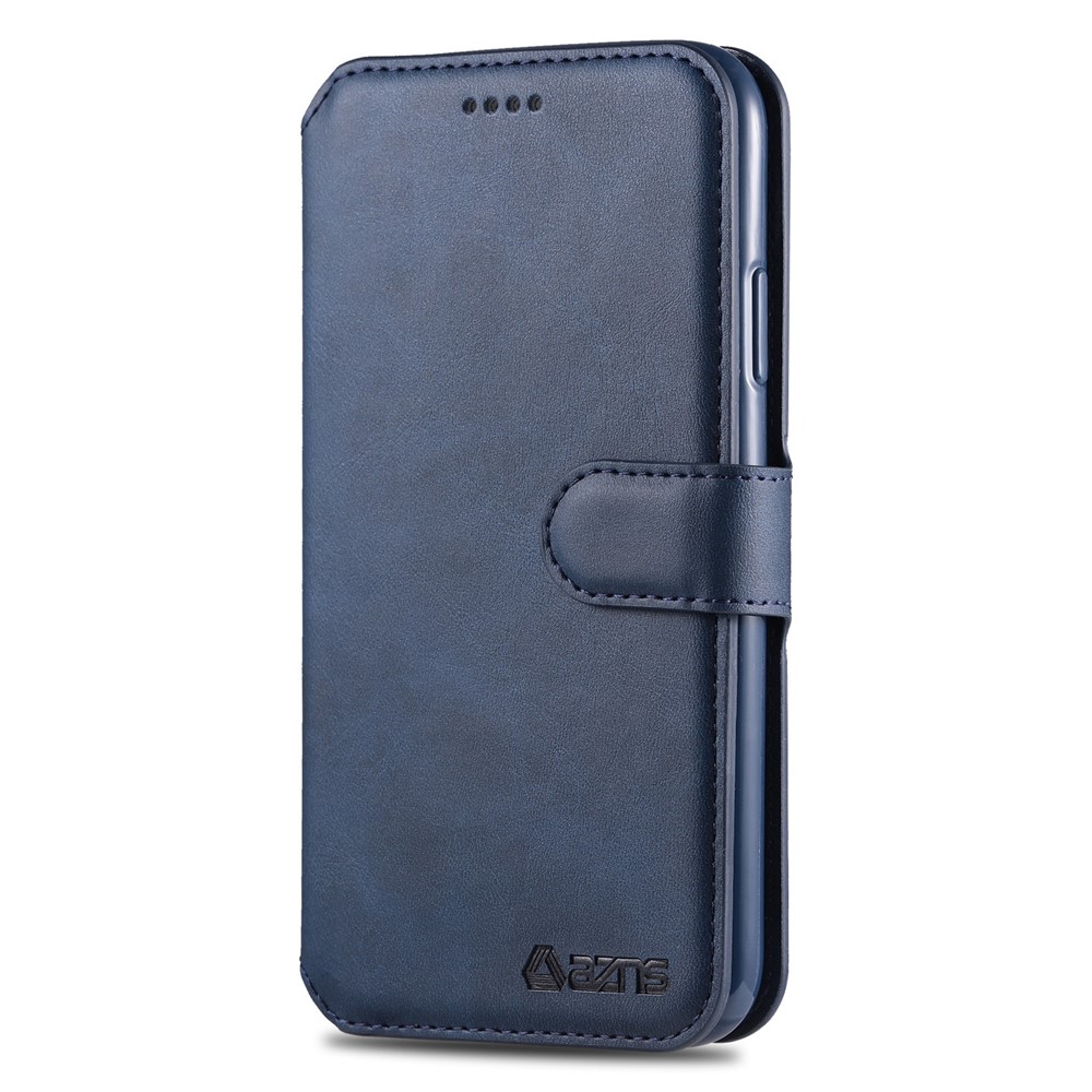 AZNS Wallet Leather Stand Case for iPhone 12 Pro/12 - Blue-3