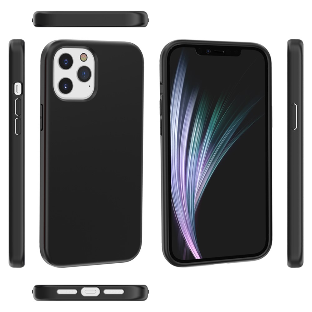 Cubierta Protectora Anti-huella Digital PC + TPU De Salpicaduras Para IPhone 12 5,4 Pulgadas - Negro-10