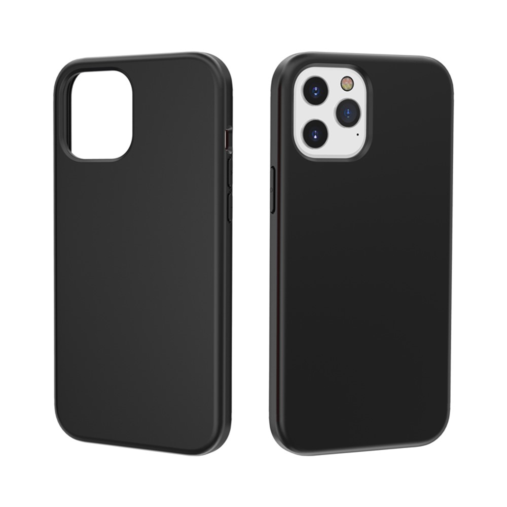 Cubierta Protectora Anti-huella Digital PC + TPU De Salpicaduras Para IPhone 12 5,4 Pulgadas - Negro-3