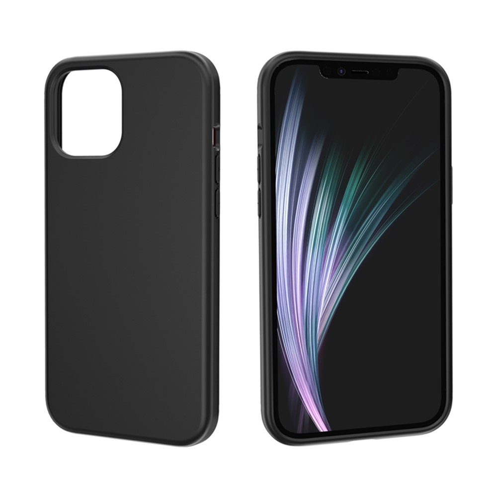 Cubierta Protectora Anti-huella Digital PC + TPU De Salpicaduras Para IPhone 12 5,4 Pulgadas - Negro-4