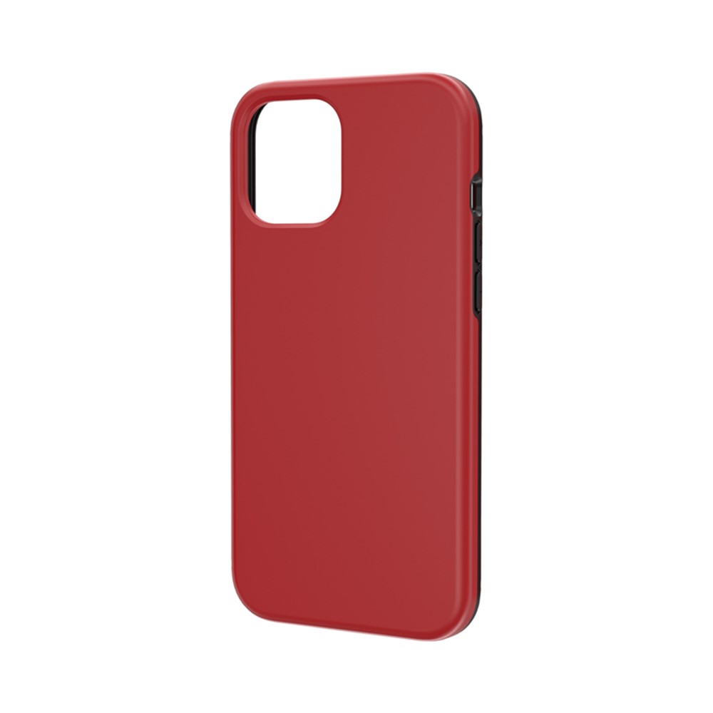 Cubierta Protectora Anti-huella Digital PC + TPU De Salpicaduras Para IPhone 12 5,4 Pulgadas - Rojo-5