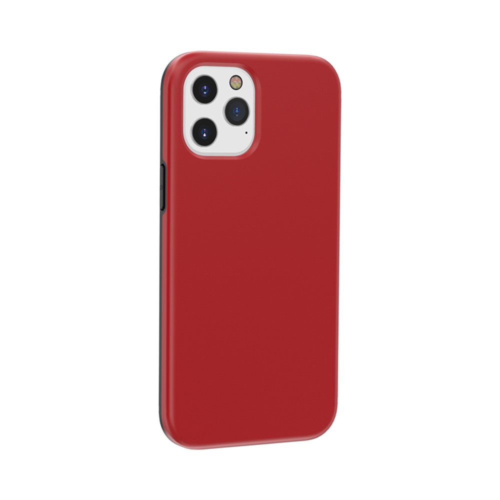 Cubierta Protectora Anti-huella Digital PC + TPU De Salpicaduras Para IPhone 12 5,4 Pulgadas - Rojo-6