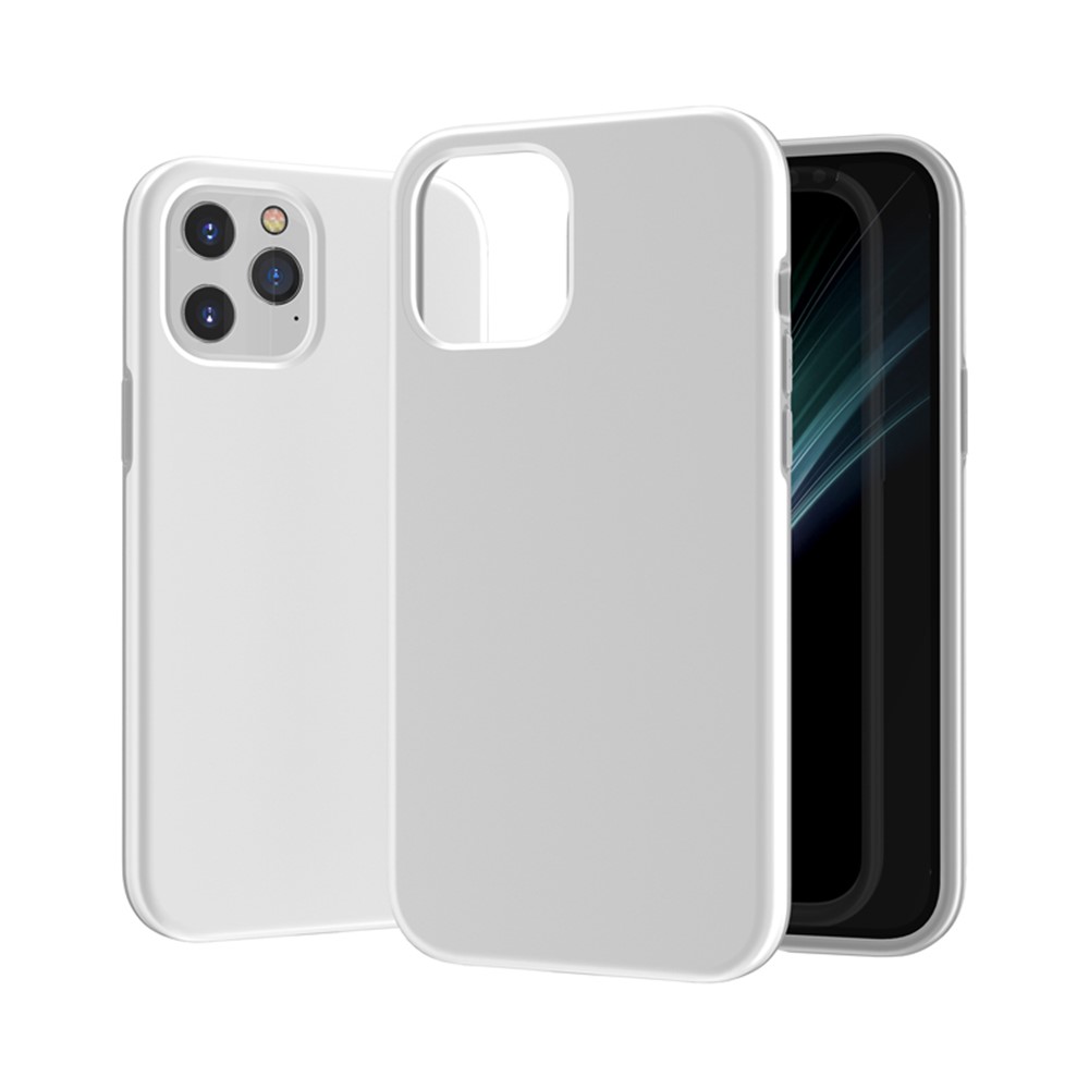 Anti-fingerprint PC + TPU Splashproof Protective Cover for iPhone 12 mini - White-1