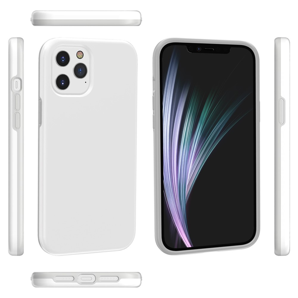 Anti-fingerprint PC + TPU Splashproof Protective Cover for iPhone 12 mini - White-10