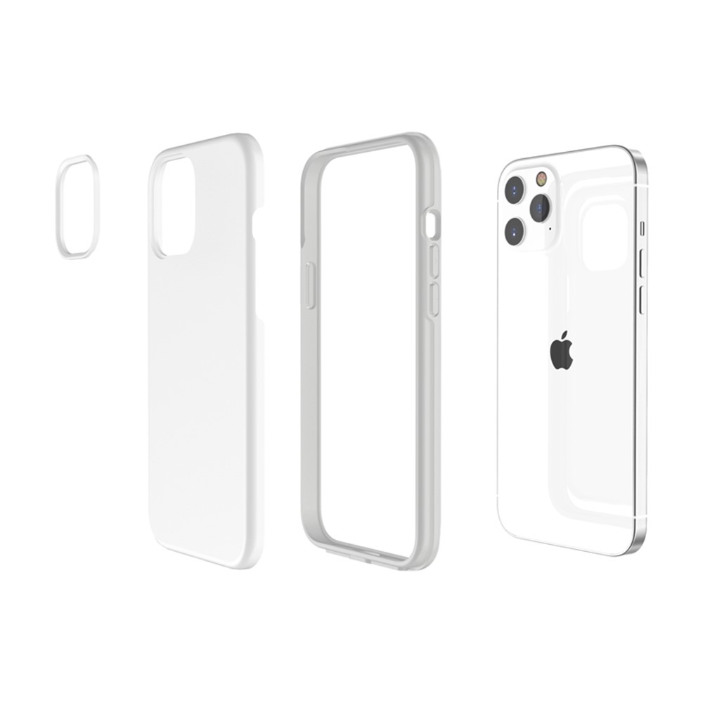 Anti-fingerprint PC + TPU Splashproof Protective Cover for iPhone 12 mini - White-9
