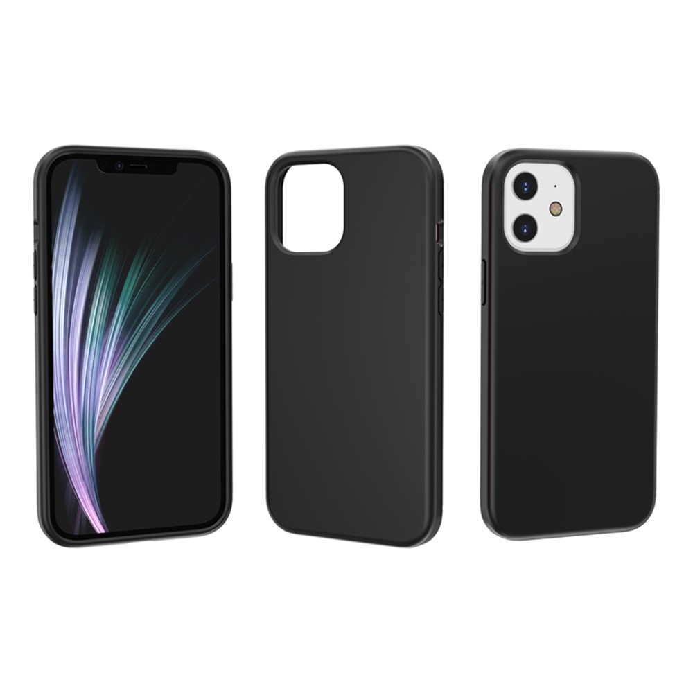 Anti-fingerprint PC + TPU Splashproof Cover for iPhone 12 Max/12 Pro 6.1 inch - Black-5