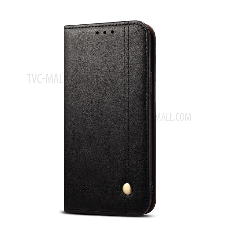 Retro Style Crazy Horse Wallet Leather Stand Case for iPhone 12 5.4-inch - Black-3