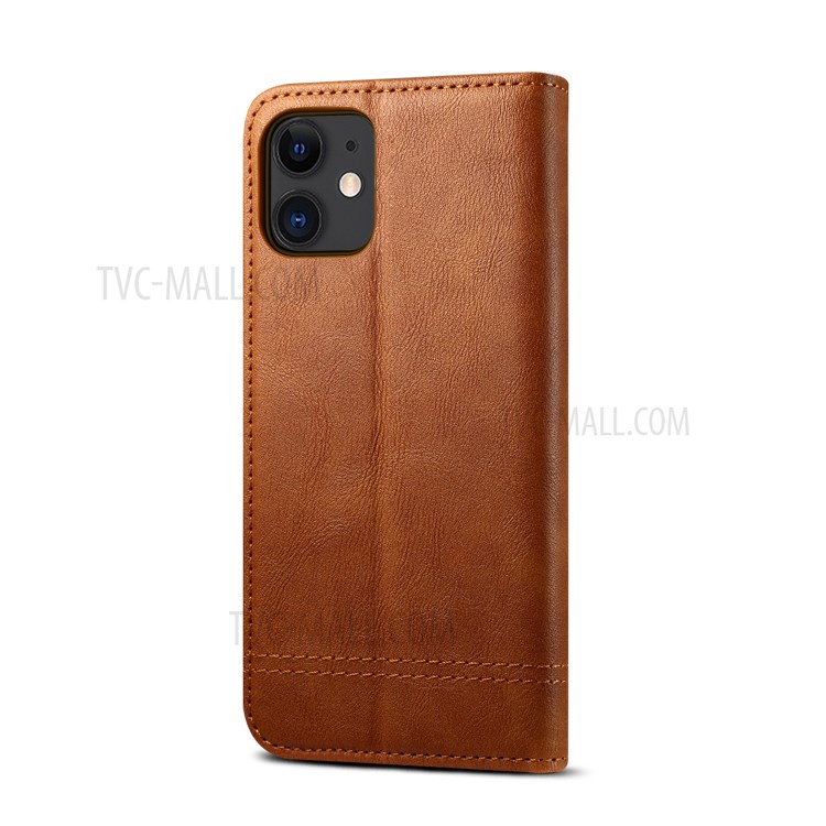 Retro Style Crazy Horse Wallet Leather Stand Case for iPhone 12 mini - Brown-3