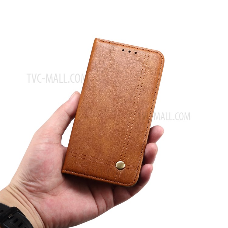 Retro Style Crazy Horse Wallet Leather Stand Case for iPhone 12 mini - Brown-6