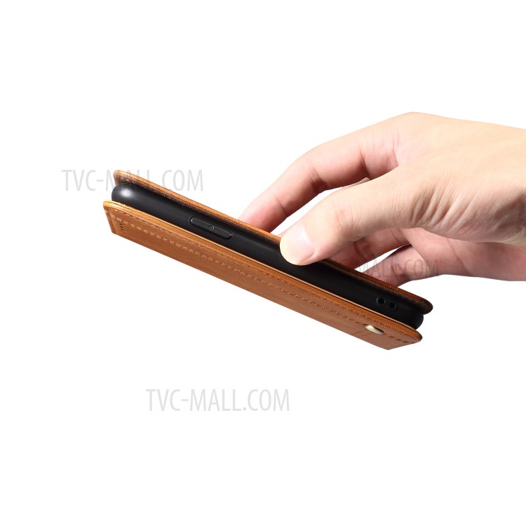 Retro Style Crazy Horse Wallet Leather Stand Case for iPhone 12 mini - Brown-7
