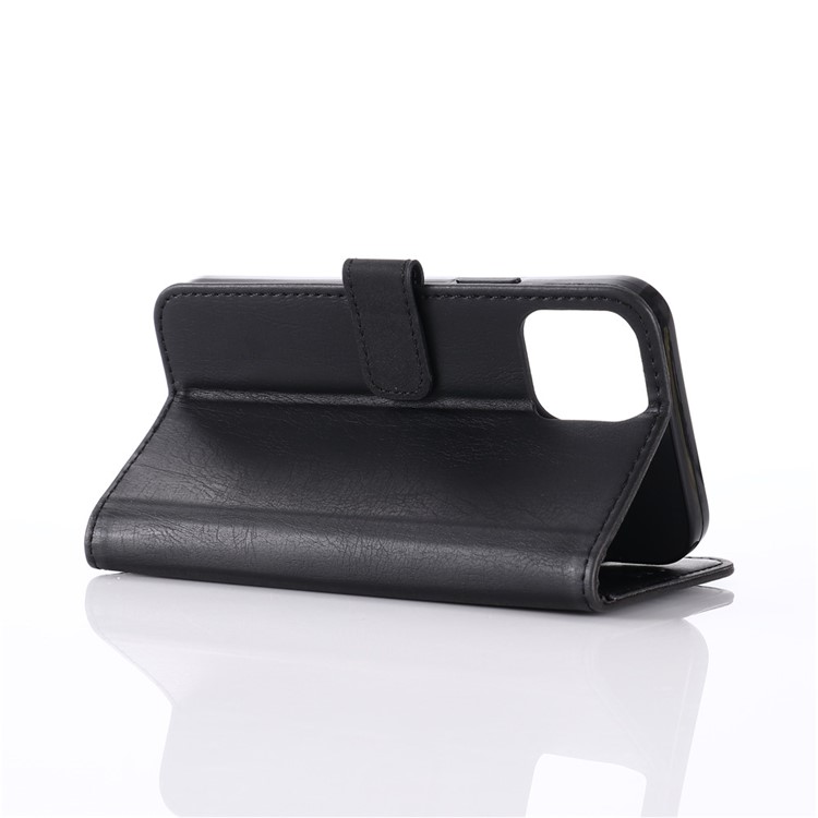 Crazy Horse Texture Vintage Leather Wallet Stand Phone Cover for iPhone 12 5.4 inch - Black-5