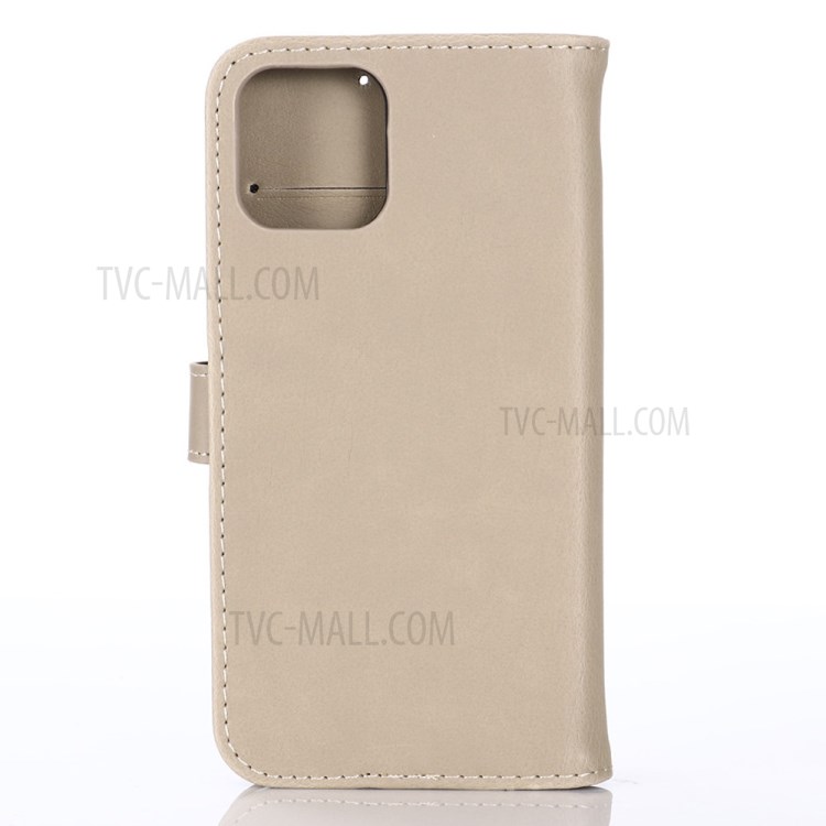 Crazy Horse Texture Vintage Leather Wallet Stand Phone Cover for iPhone 12 mini - Grey-2
