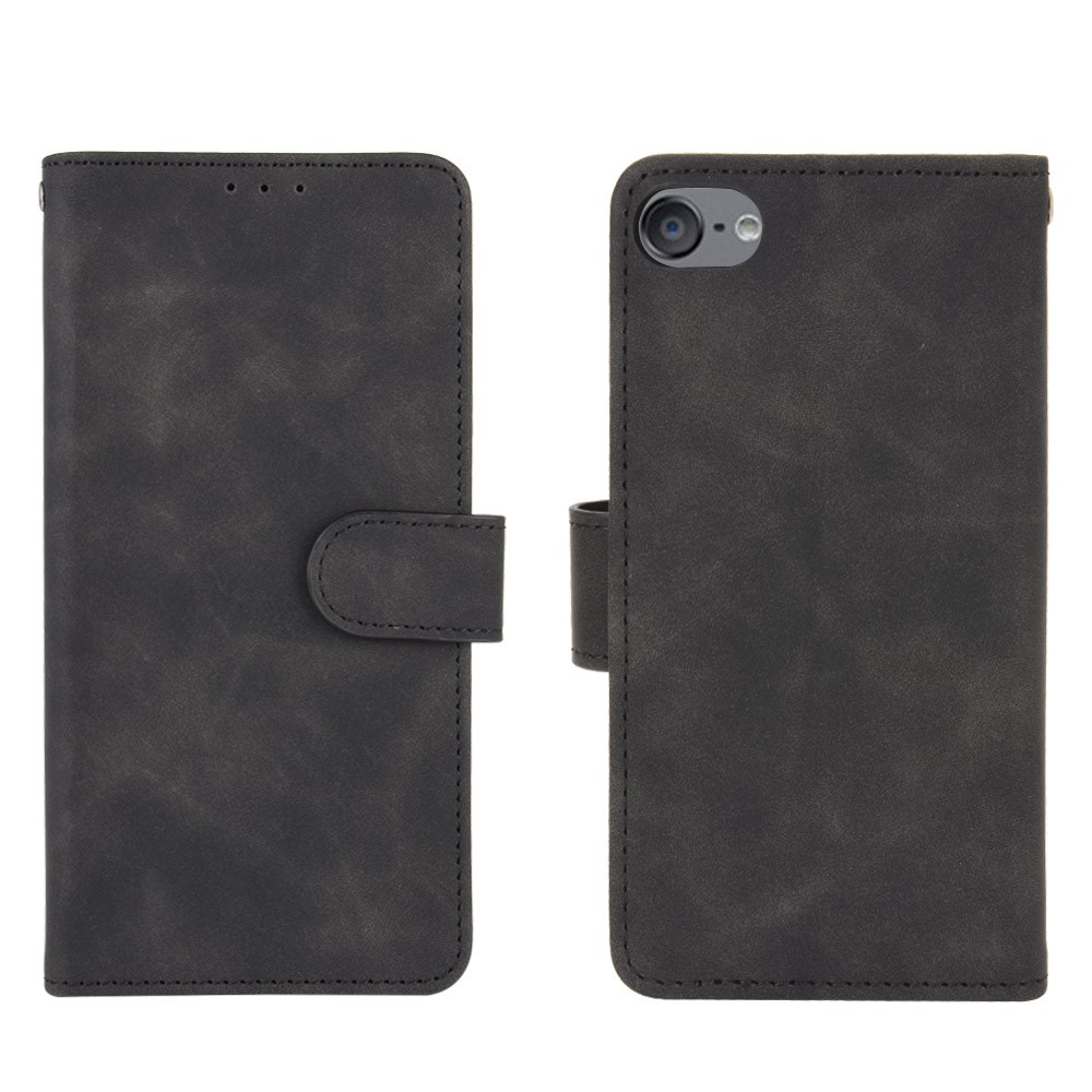 Skin-touch PU Leather with Wallet Shell for iPod Touch (2019)/6/5 - Black-7