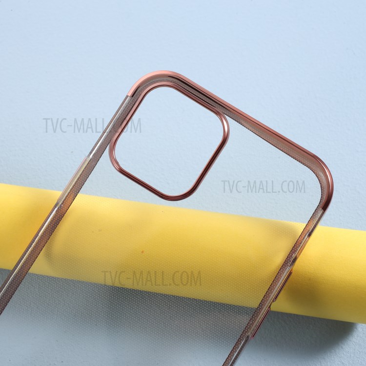 Electroplated TPU Protective Phone Shell for iPhone 12 mini - Rose Gold-2