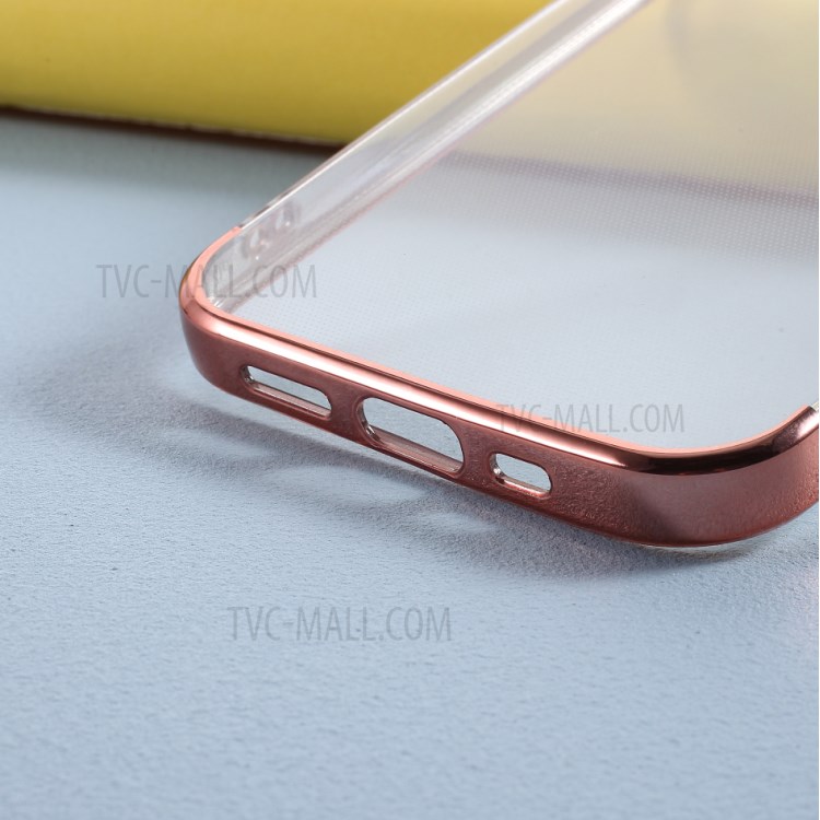 Electroplated TPU Protective Phone Shell for iPhone 12 mini - Rose Gold-3