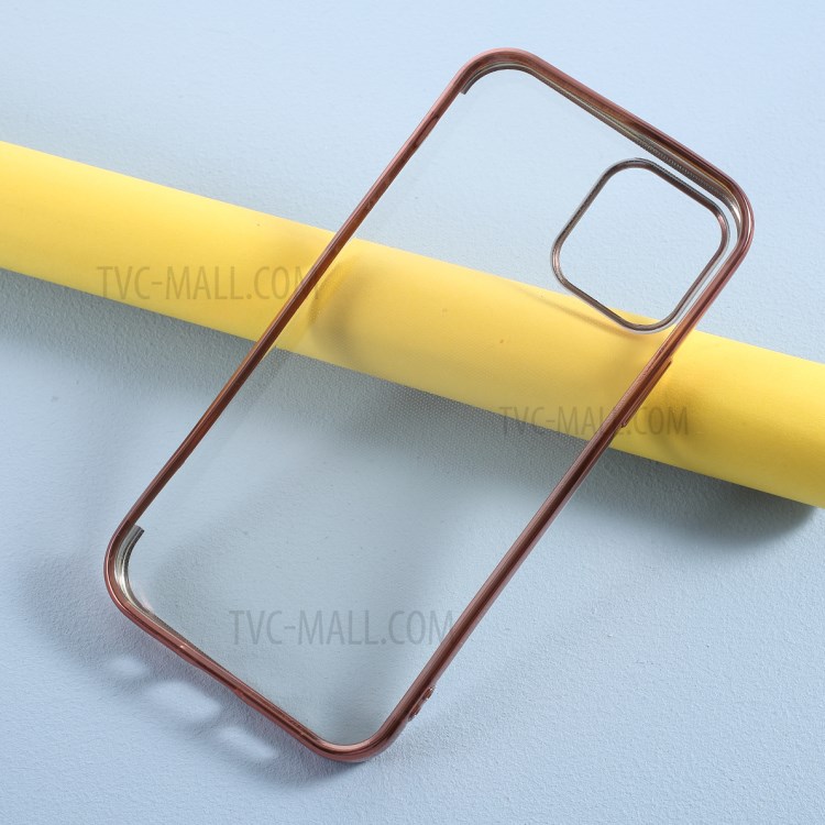 Electroplated TPU Protective Phone Shell for iPhone 12 mini - Rose Gold-4