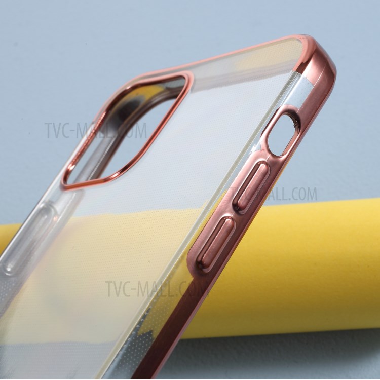 Electroplated TPU Protective Phone Shell for iPhone 12 mini - Rose Gold-5