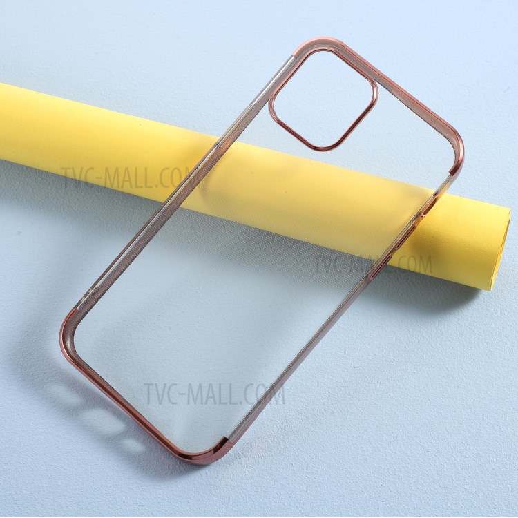 Electroplated TPU Protective Phone Shell for iPhone 12 mini - Rose Gold-6