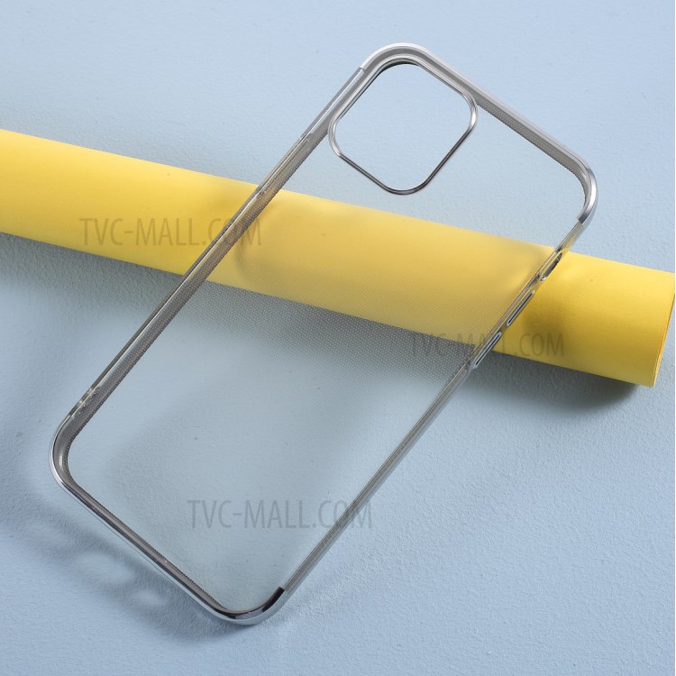 Electroplated TPU Cell Phone Case for iPhone 12 Pro Max 6.7 inch - Silver-2