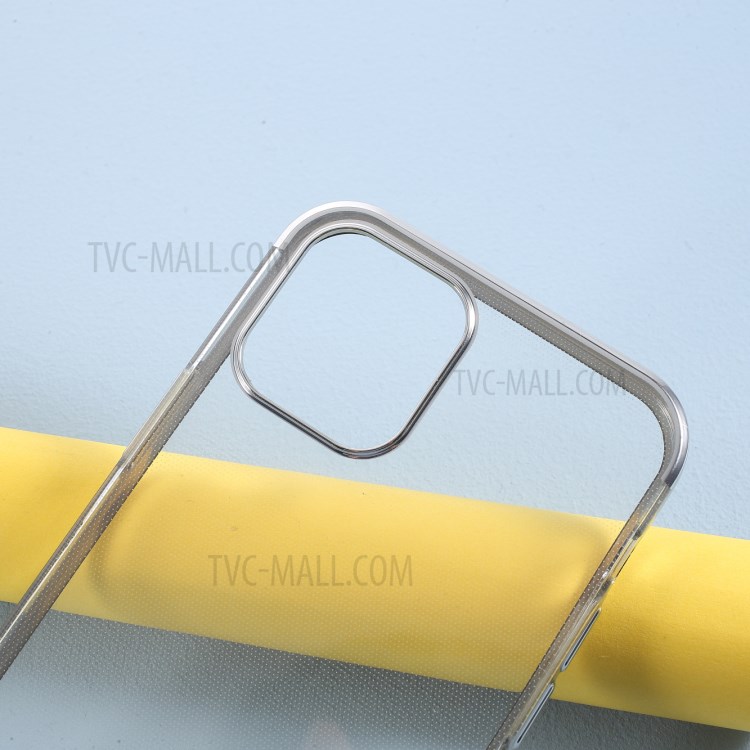 Electroplated TPU Cell Phone Case for iPhone 12 Pro Max 6.7 inch - Silver-3