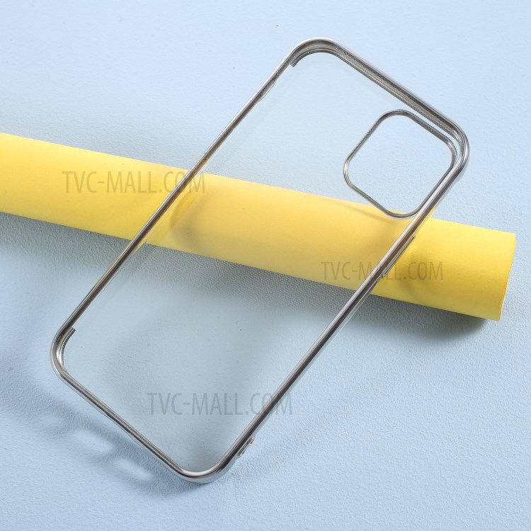 Electroplated TPU Cell Phone Case for iPhone 12 Pro Max 6.7 inch - Silver-5