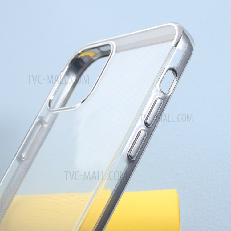 Electroplated TPU Cell Phone Case for iPhone 12 Pro Max 6.7 inch - Silver-6