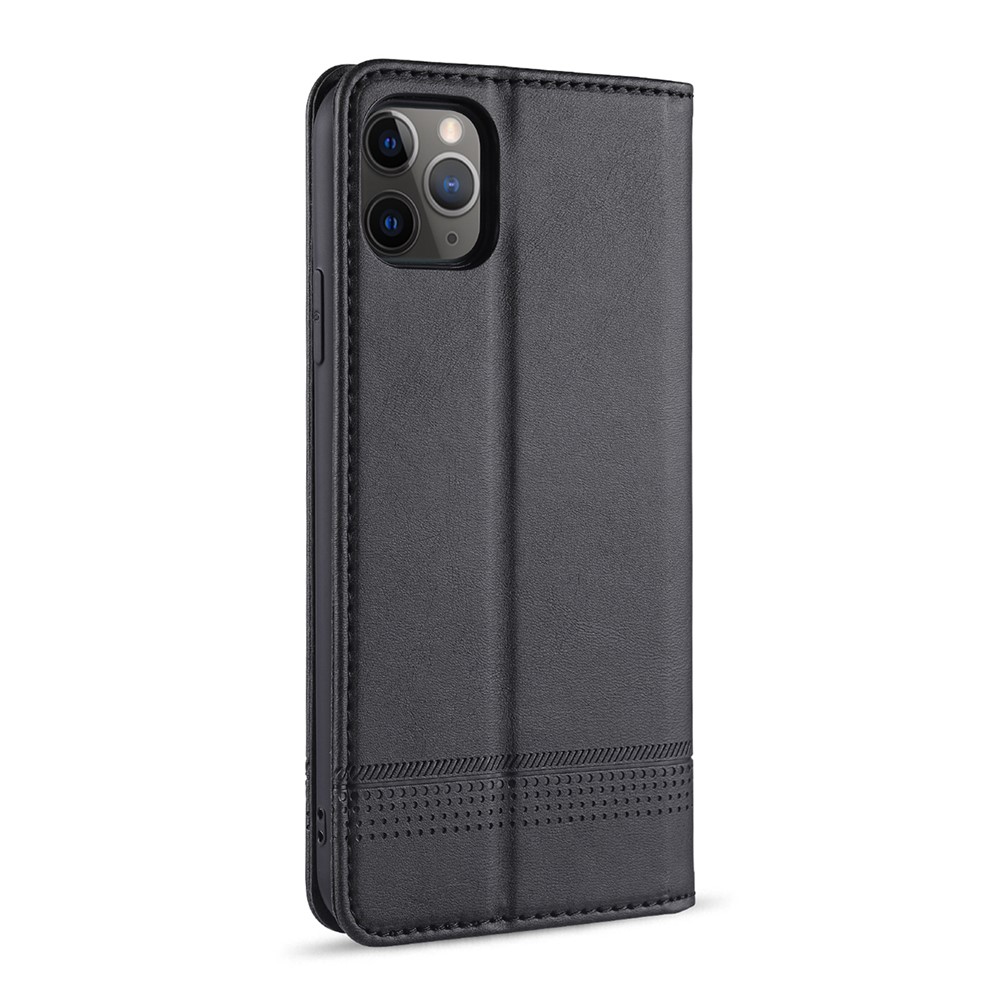 AZNS Magnetic Absorbed Leather Wallet Cover Case for iPhone 12 Pro / iPhone 12 Max 6.1-inch - Black-4