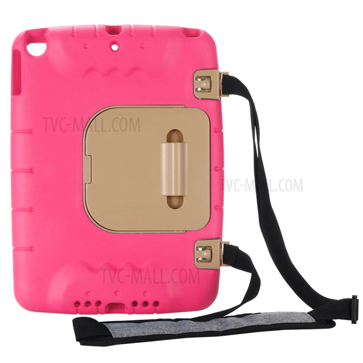 Shockproof EVA Kickstand Tablet Case with Shoulder Strap for iPad 10.2 (2020) (2019) - Rose-2