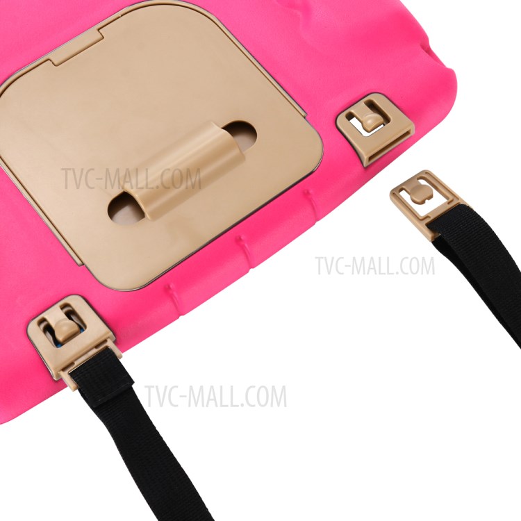 Shockproof EVA Kickstand Tablet Case with Shoulder Strap for iPad 10.2 (2020) (2019) - Rose-7