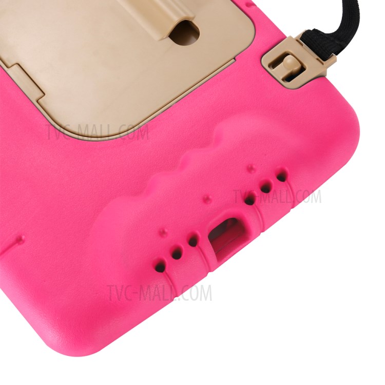 Shockproof EVA Kickstand Tablet Case with Shoulder Strap for iPad 10.2 (2020) (2019) - Rose-9