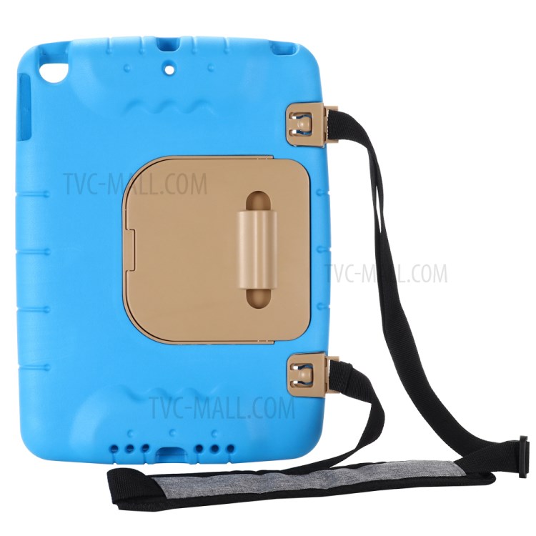 Shockproof EVA Kickstand Tablet Case with Shoulder Strap for iPad 10.2 (2020) (2019) - Blue-2