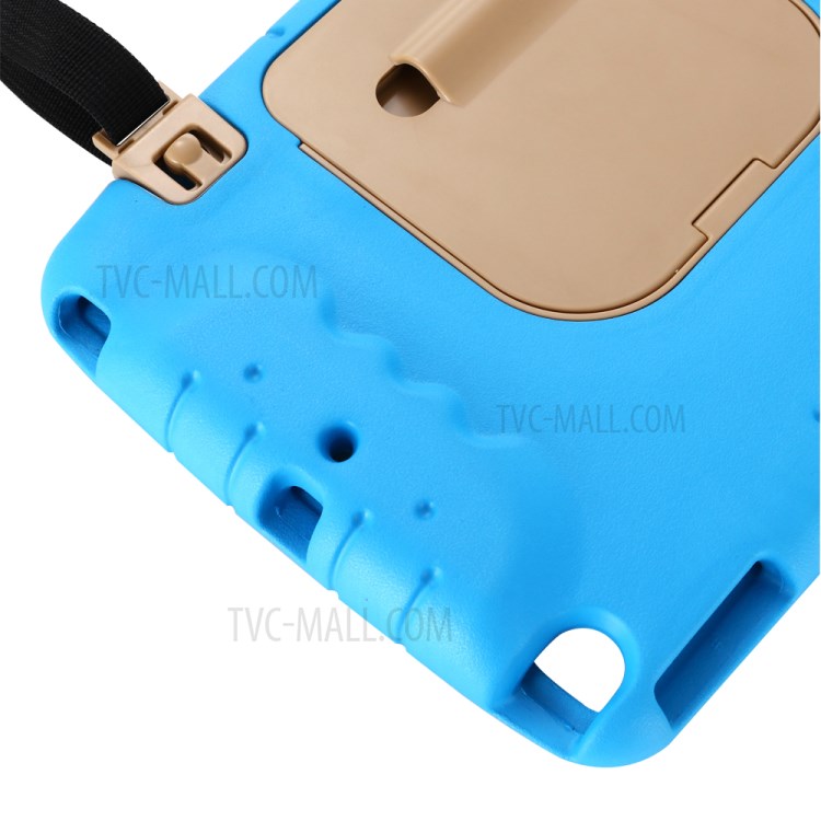 Shockproof EVA Kickstand Tablet Case with Shoulder Strap for iPad 10.2 (2020) (2019) - Blue-8