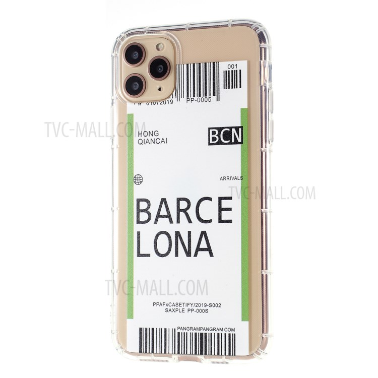 Travel City Boarding Pass Protective TPU Shell for iPhone 12 Pro/12 - BARCELONA-2