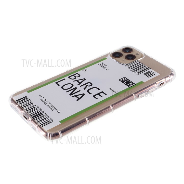Travel City Boarding Pass Protective TPU Shell for iPhone 12 Pro/12 - BARCELONA-4