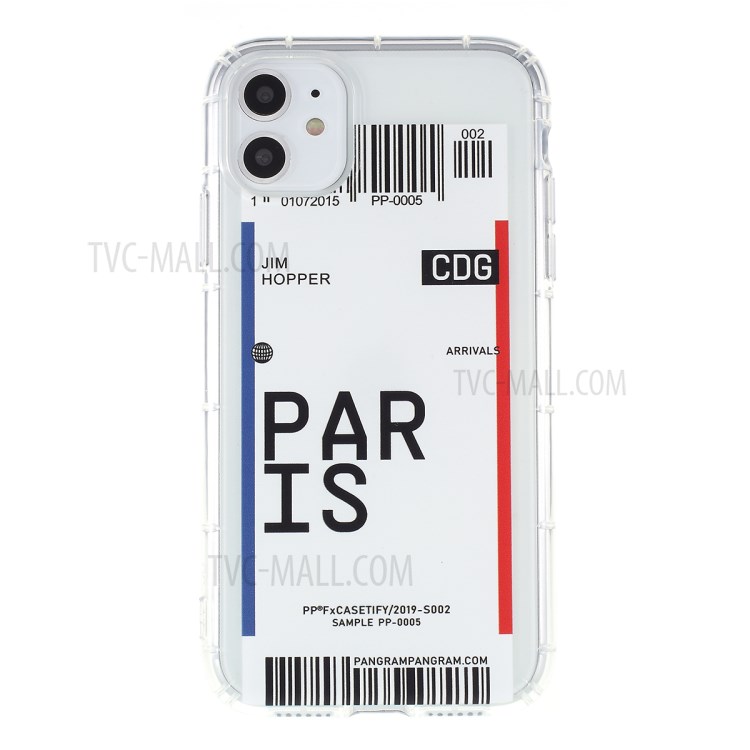Travel City Boarding Pass TPU Protective Case for iPhone 12 mini - PARIS-1