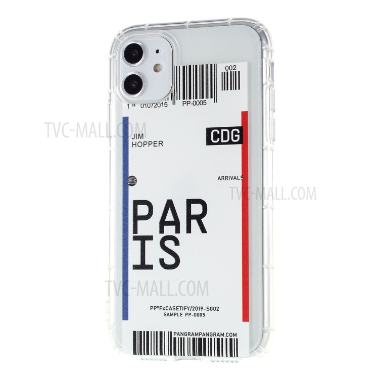 Travel City Boarding Pass TPU Protective Case for iPhone 12 mini - PARIS-2