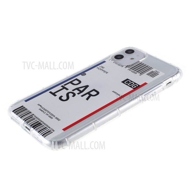 Travel City Boarding Pass TPU Protective Case for iPhone 12 mini - PARIS-4