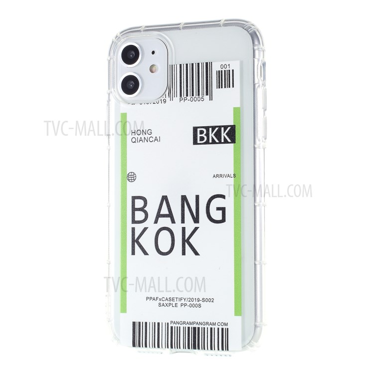 Travel City Boarding Pass TPU Protective Case for iPhone 12 mini - BANGKOK-2